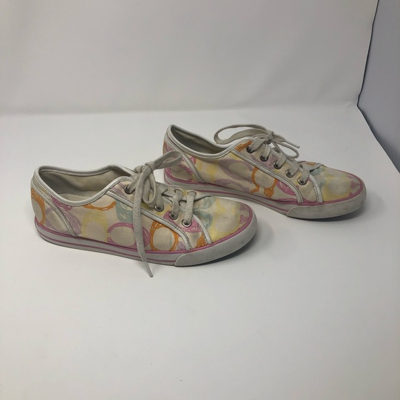 Coach Dee Multicolored Sneaker Canvas Size 8B - Picture 5 of 9